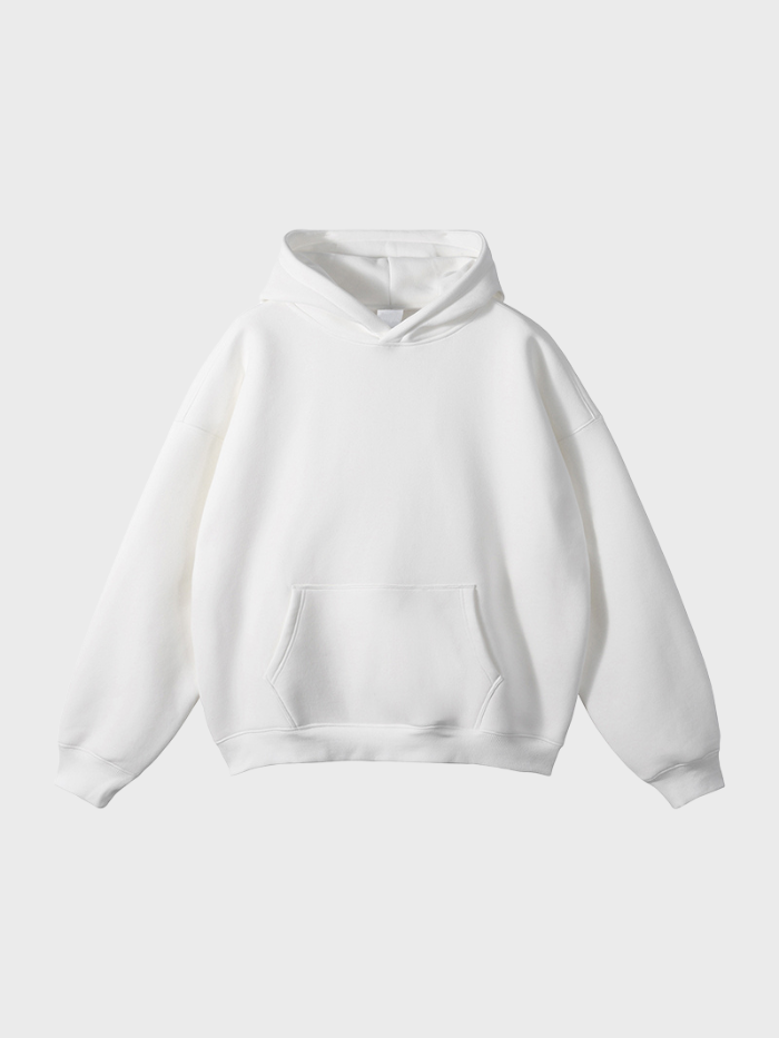 BLACK - BASIC HOODIE 350GSM HIGH QUALITY