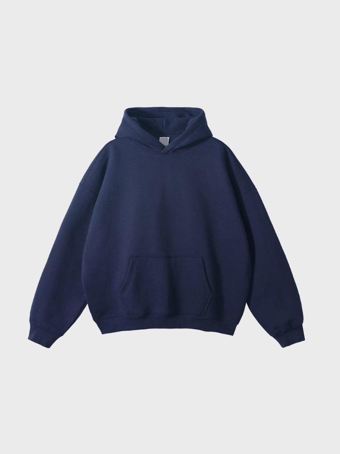 BLACK - BASIC HOODIE 350GSM HIGH QUALITY