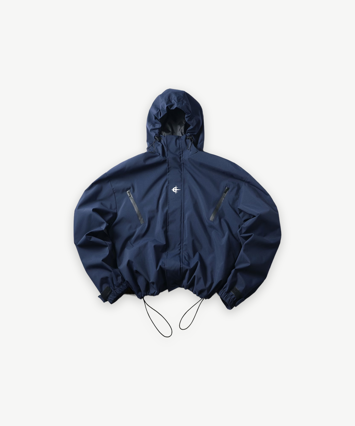 ORBIT - JACKE in Marineblau, Einzelansicht mit Logo