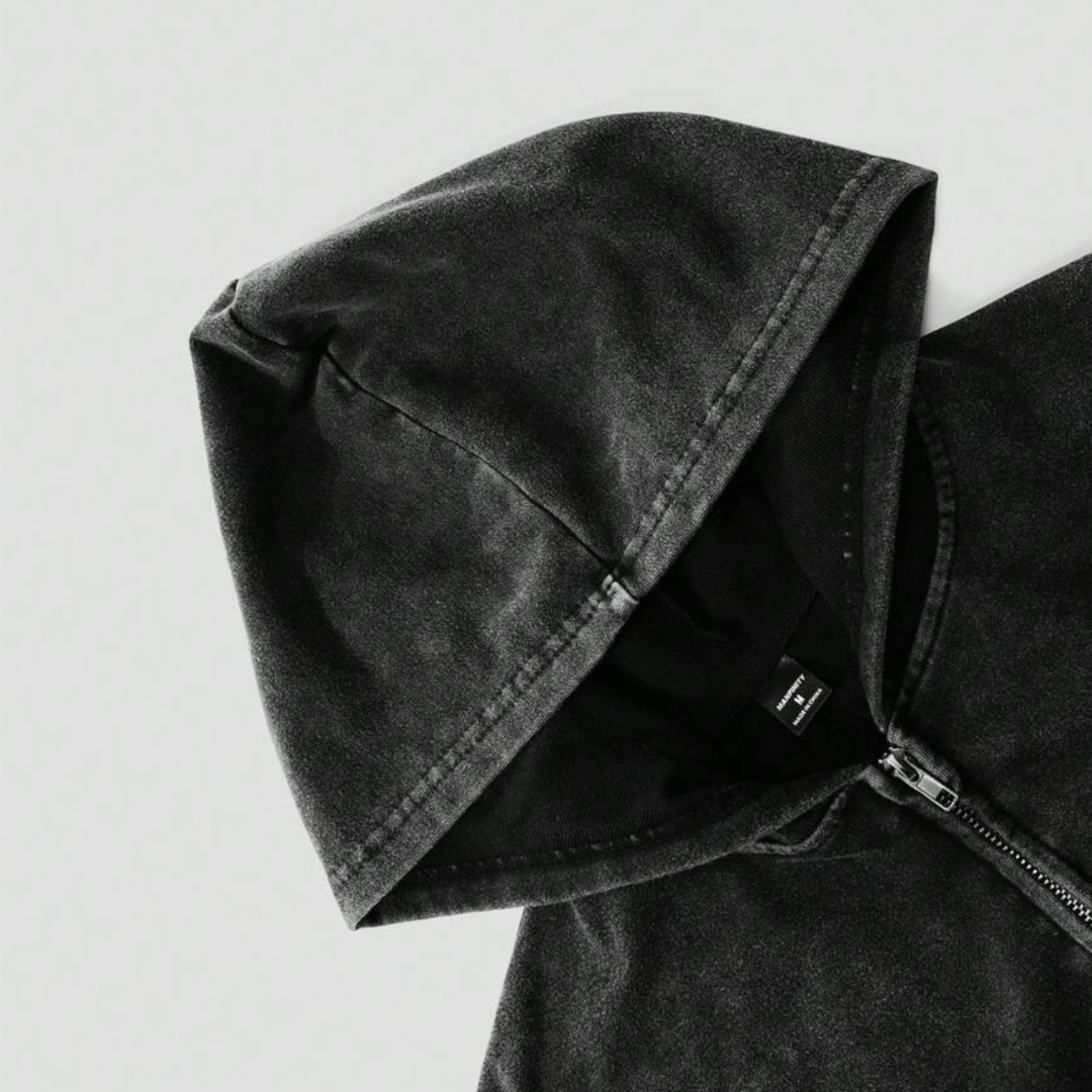 NY Vintage Hoodie met rits