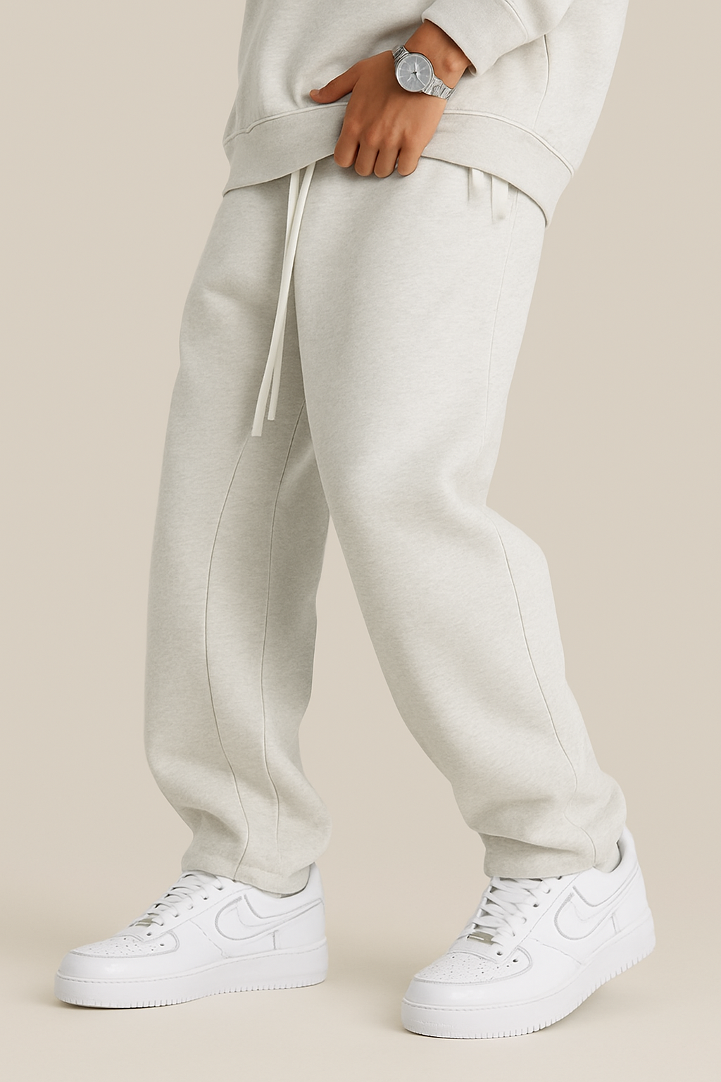 BLACK - OPEN LEG JOGGER
