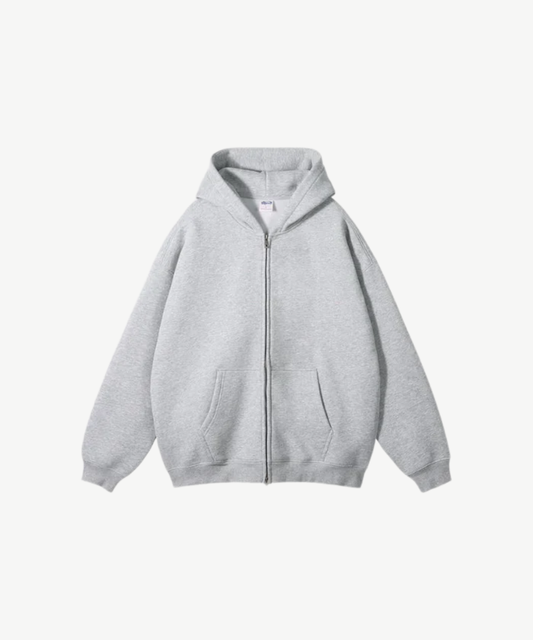 LIGHT GREY 350GSM QUALITY - ZIPPER