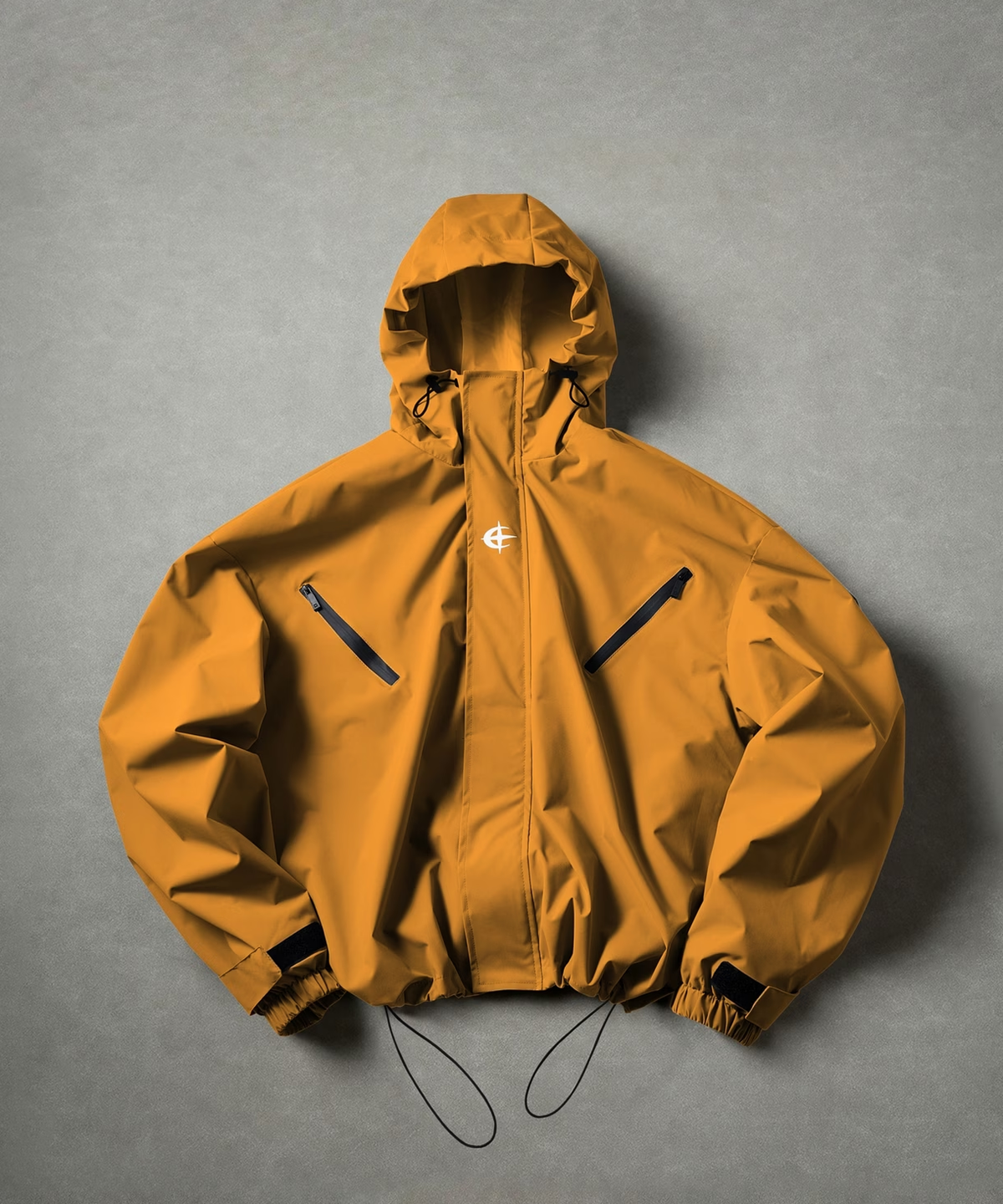 ORBIT - JACKE in Orange, Flatlay-Ansicht
