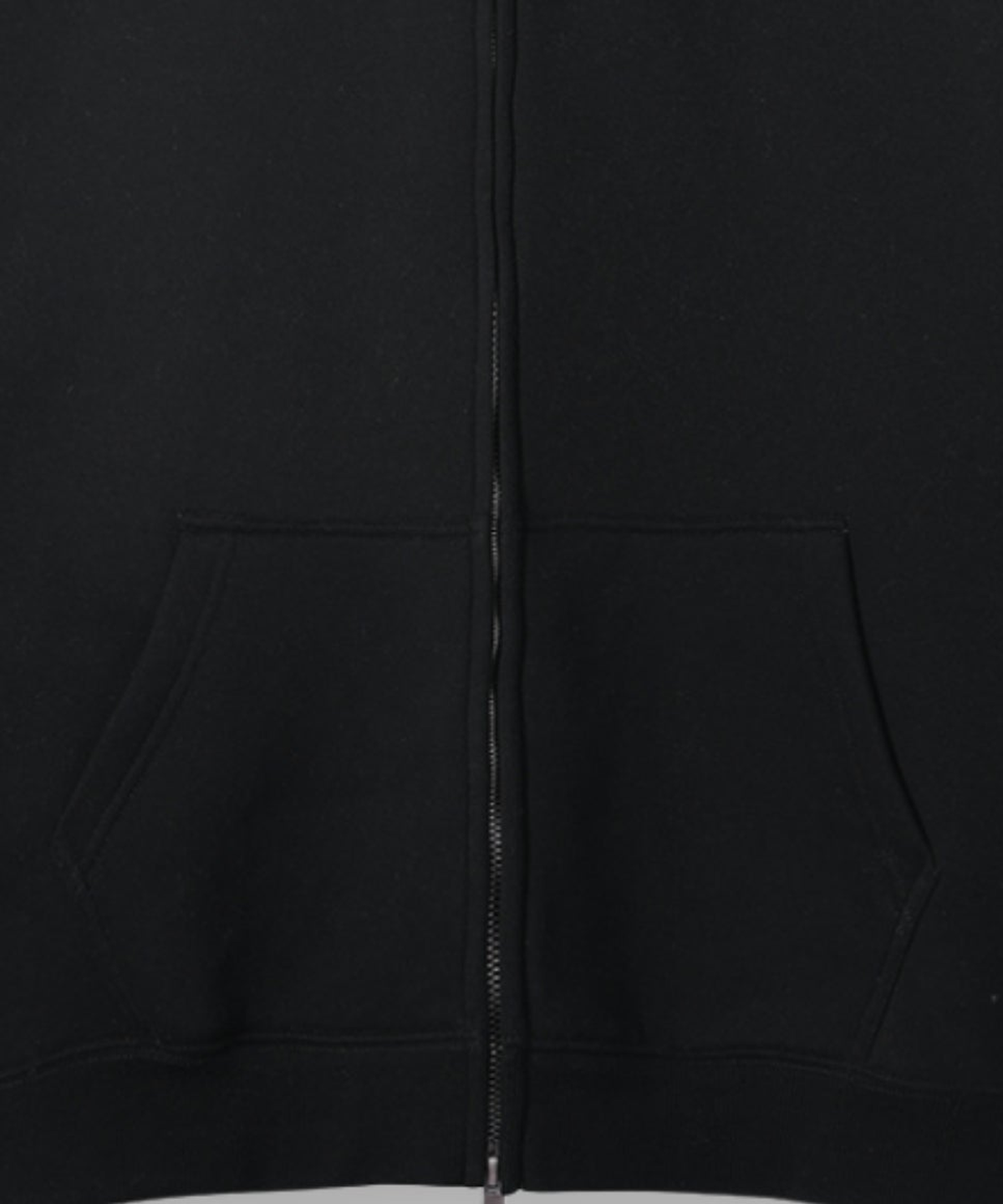 VELOR - ZIP TRACKSUIT, Nahaufnahme von Reißverschluss, Tasche und Saum